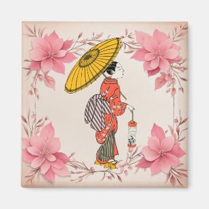 Asiatische Frau Magnet