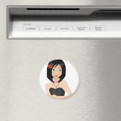 Asiatische Frau Magnet (In Situ (Geschirrspüler))