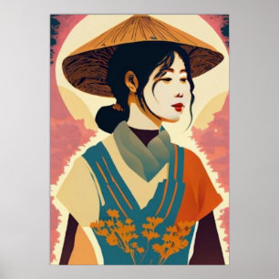 Asiatische Frau Poster