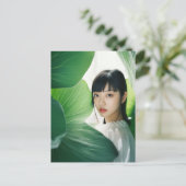 Asiatische Frau Postkarte (Stehend Vorderseite)