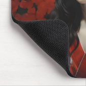 Asiatische Frau Red Kimono Mousepad (Ecke)