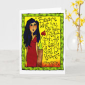 Asiatische Frauenförderung Inspiration Karte (Gelbe Blume)