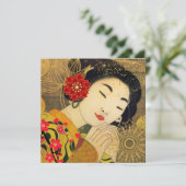 Asiatische Frauensammlung Feiertagskarte (Stehend Vorderseite)