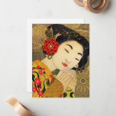 Asiatische Frauensammlung Mitteilungskarte (Vorderseite/Rückseite Beispiel)