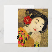 Asiatische Frauensammlung Mitteilungskarte (Vorne/Hinten)