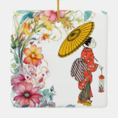 Asiatische Frauenverzierung Keramikornament (Rückseite)