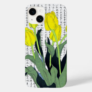 Asiatische Gelbe Tulpen im Kanji Hintergrund Case-Mate iPhone 14 Hülle