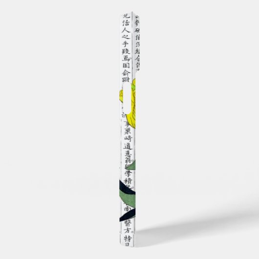 Asiatische Gelbe Tulpen im Kanji Hintergrund Case-Mate iPhone Hülle (Rückseite / Rechts)