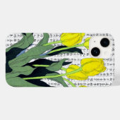 Asiatische Gelbe Tulpen im Kanji Hintergrund Case-Mate iPhone Hülle (Rückseite (Horizontal))