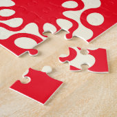 Asiatische Gold roten Mosaik, ethnischer Stil. Puzzle (Seite)