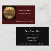 Asiatische Goldmünze-"Schicksals-" Visitenkarten Visitenkarte (Vorne/Hinten)