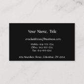 Asiatische Goldmünze-"Schicksals-" Visitenkarten Visitenkarte (Rückseite)