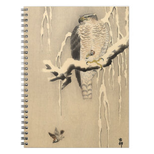 Asiatische Goshawk-Malerei Notizblock