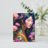 Asiatische Göttin, Postüberquerung Postkarte (Stehend Vorderseite)
