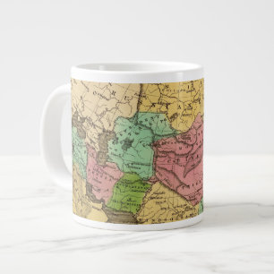 Asiatische Handfarbene Atlaskarte 2 Jumbo-Tasse