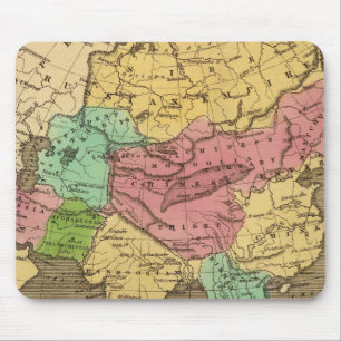 Asiatische Handfarbene Atlaskarte 2 Mousepad