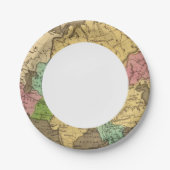 Asiatische Handfarbene Atlaskarte 2 Pappteller (Vorderseite)
