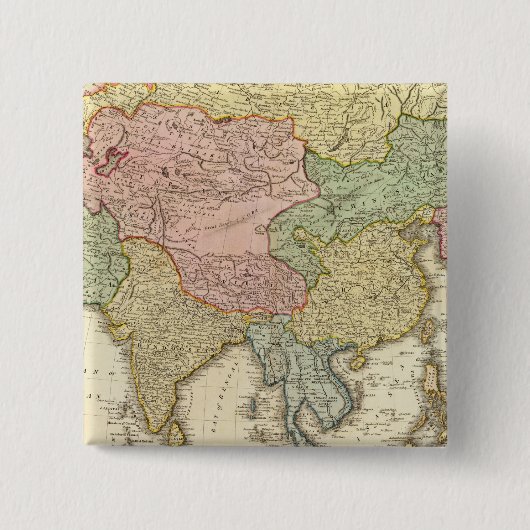 Asiatische Handfarbenkarte Button (Vorderseite)