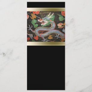 Asiatische helle bunte   Drache-Kunst Einladung