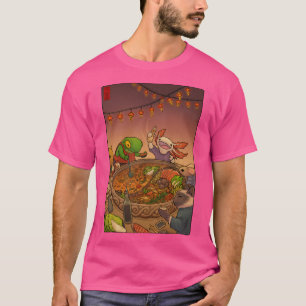 Asiatische Hotspot Nacht mit Niedlichem Frosch Axo T-Shirt