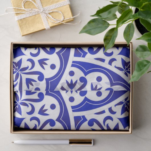 Asiatische Inspiriert Blue White Decoupage Chinois Seidenpapier (Geschenk)