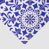 Asiatische Inspiriert Blue White Decoupage Chinois Seidenpapier (Detail)