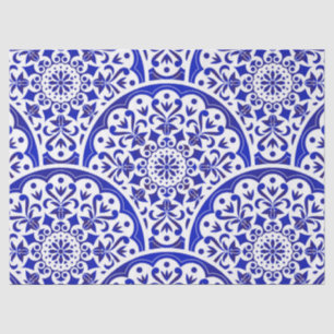 Asiatische Inspiriert Blue White Decoupage Chinois Seidenpapier