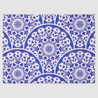 Asiatische Inspiriert Blue White Decoupage Chinois Seidenpapier