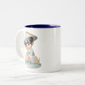 Asiatische Jungen-Tasse Zweifarbige Tasse (Vorderseite Links)