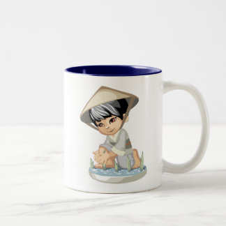 Asiatische Jungen-Tasse Zweifarbige Tasse