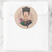 Asiatische Kaiserin Mondo von Susan M. Epperly Art Runder Aufkleber (Tasche)