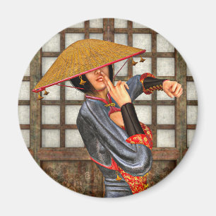 Asiatische Kampf Frau Magnet