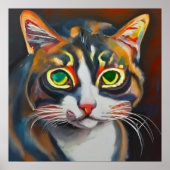 Asiatische Katze Poster (Vorne)