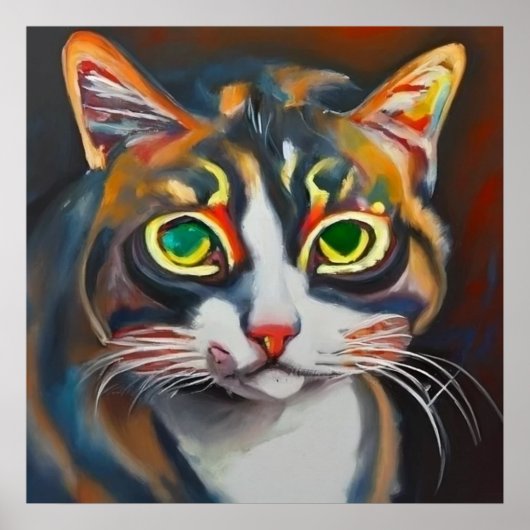 Asiatische Katze Poster (Vorne)