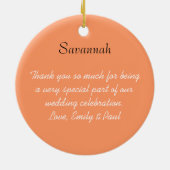 Asiatische Kimono Birdesmaid gibt Korallenveränder Keramikornament (Hinten)