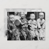 Asiatische Kinder in traditioneller Kleidung (1908 Postkarte (Vorne/Hinten)