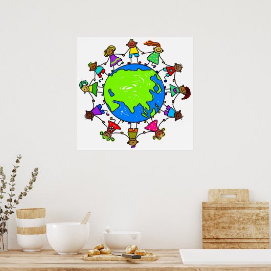 Asiatische Kinder Poster (Küche)