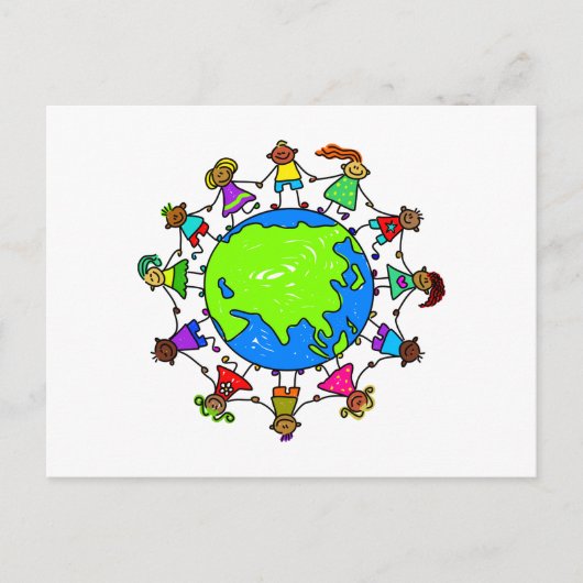 Asiatische Kinder Postkarte (Vorderseite)