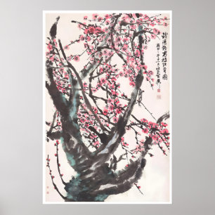 Asiatische Kirschbäume Wandkunst Japanisches Poste Poster