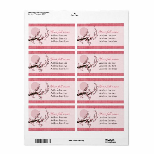 Asiatische Kirschblüte und Sonnengrafik (Vorne)