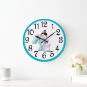 Asiatische Kirschblüten Große Wanduhr (Zuhause)