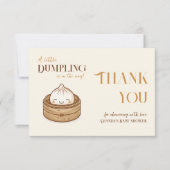 Asiatische Kleine Dumpling Kawaii Babydusche Dankeskarte (Vorderseite)