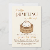 Asiatische Kleine Dumpling Kawaii Babydusche Einladung (Vorderseite)