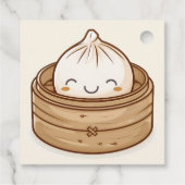 Asiatische Kleine Dumpling Kawaii Babydusche Geschenkanhänger (Rückseite)