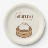 Asiatische Kleine Dumpling Kawaii Babydusche Pappteller (Vorderseite)