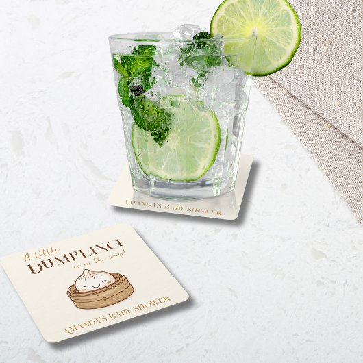 Asiatische Kleine Dumpling Kawaii Babydusche Rechteckiger Pappuntersetzer