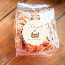 Asiatische Kleine Dumpling Kawaii Babydusche Runder Aufkleber