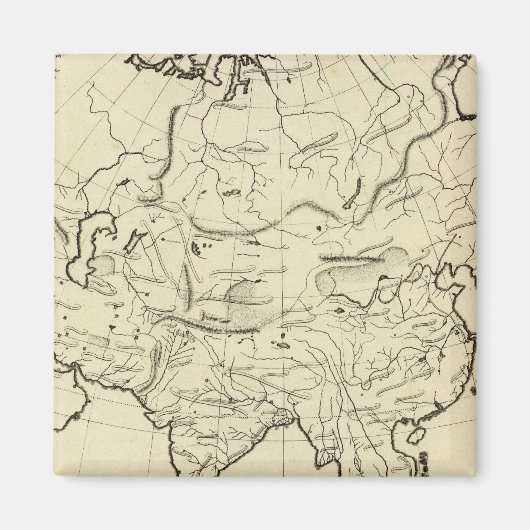 Asiatische Kontur Magnet (Vorne)