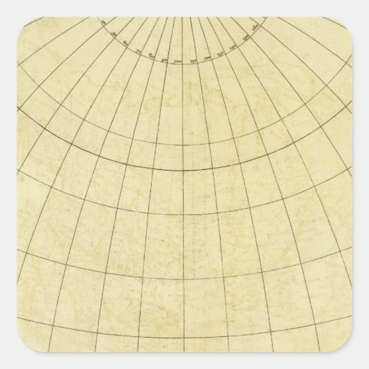 Asiatische Kontur Quadratischer Aufkleber (Vorderseite)