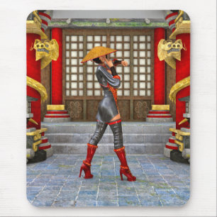 Asiatische Kriegerin Mousepad